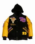 Top Gun Kids The Goat Black And Yellow Varsity Jacket