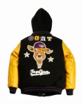 Top Gun Kids The Goat Black And Yellow Varsity Jacket