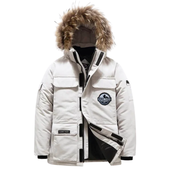 Unisex Classic Vogue Norwich White Parka Jacket