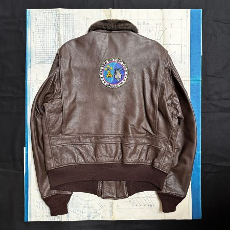 Us Navy & Nasa Apollo 14 Recovery Force G-1 Brown Leather Jacket.