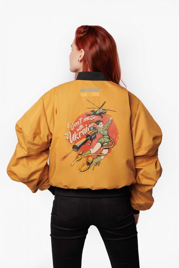 Women's Airstream Yellow Bomber Flight Jacket.