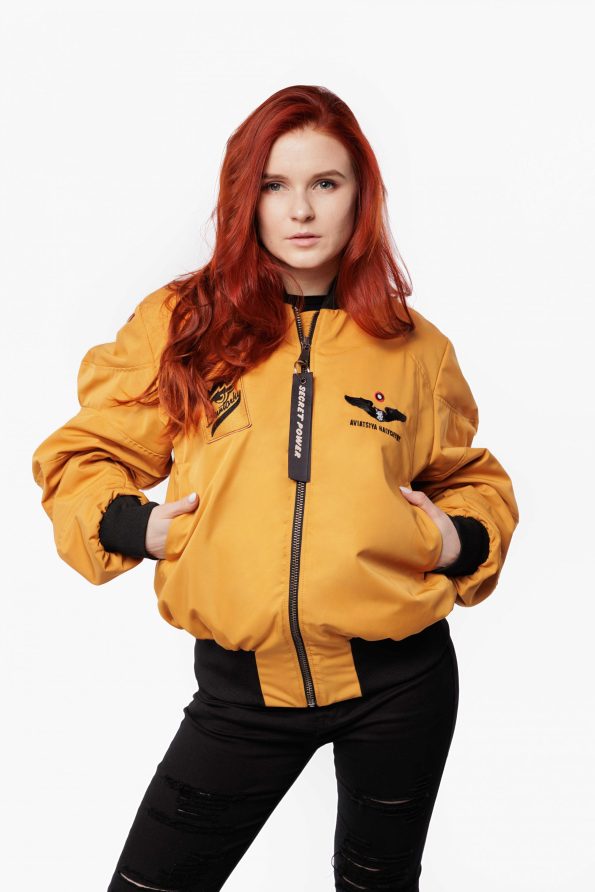 Women's Airstream Yellow Bomber Flight Jacket