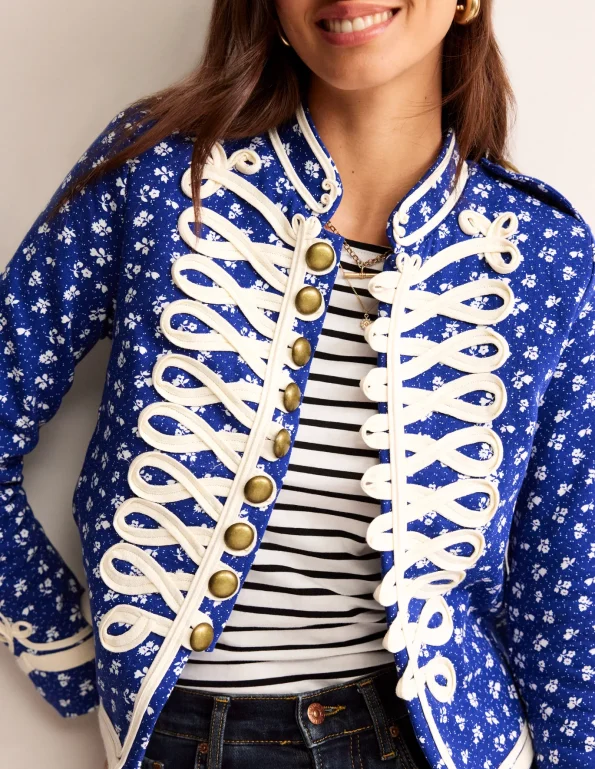 Women's Jersey Blue Military Parade Jacket.