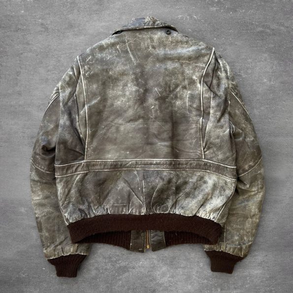 1970s Excelled Tomcat A-2 Leather Jacket.