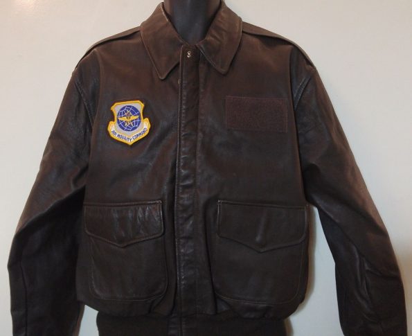 A-2 Brown Leather Flight Bomber Jacket