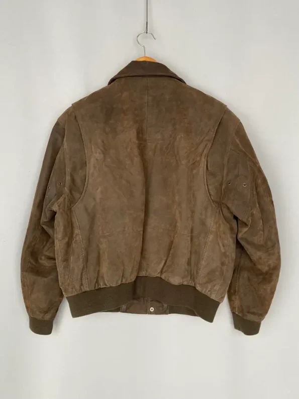 A-2 Leather Bomber Jacket With Patches Flyers Pilot.