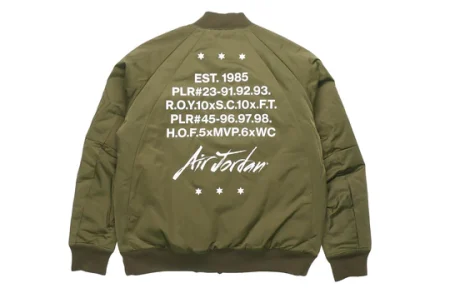 Air Jordan Ma-1 Baseball Green Padded Jacket.