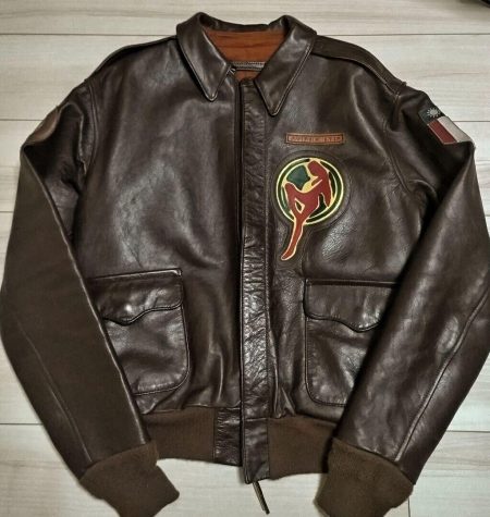 Avirex A-2 Brown Leather Flight Bomber Jacket