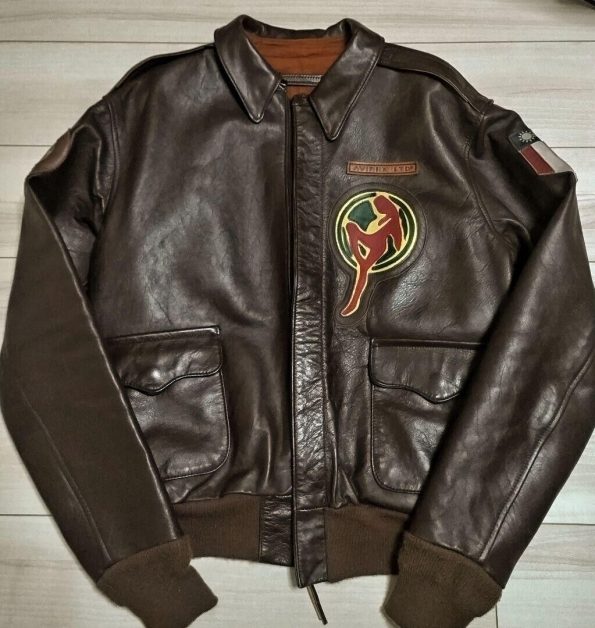 Avirex A-2 Brown Leather Flight Bomber Jacket