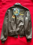 Avirex A-2 Force Repo Painted Black Leather Jacket