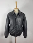 Avirex A-2 Hard To Get Black Leather Flight Jacket