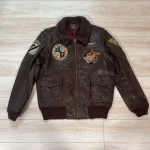 Avirex G-1 Brown Leather Flight Bomber Jacket