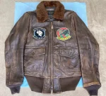 Avirex G-1 Brown Leather Flight Bomber Jacket