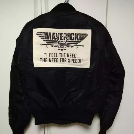 Avirex Ma-1 Top Gun Maverick Black Flight Jacket.