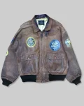 Avirex Naval 50th Aviation Leather Flight Jacket