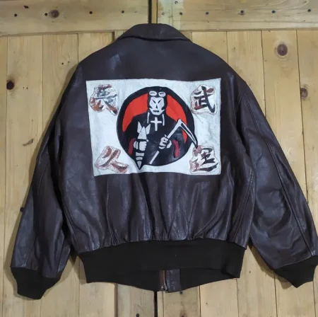 Avirex Nyc Leather Horsehide A-2 Patch Sky Bandit Jacket.