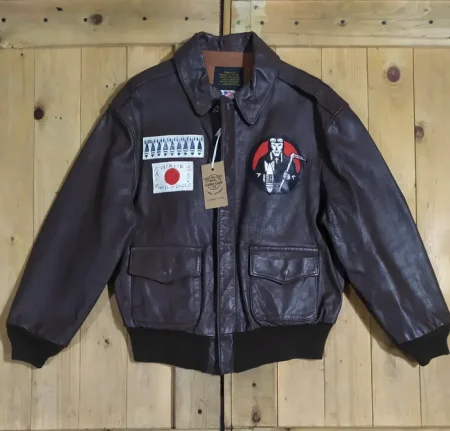 Avirex Nyc Leather Horsehide A-2 Patch Sky Bandit Jacket