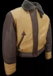 B-3 Leather Sheepskin Shearling Flying Pilot Bomber Jacket