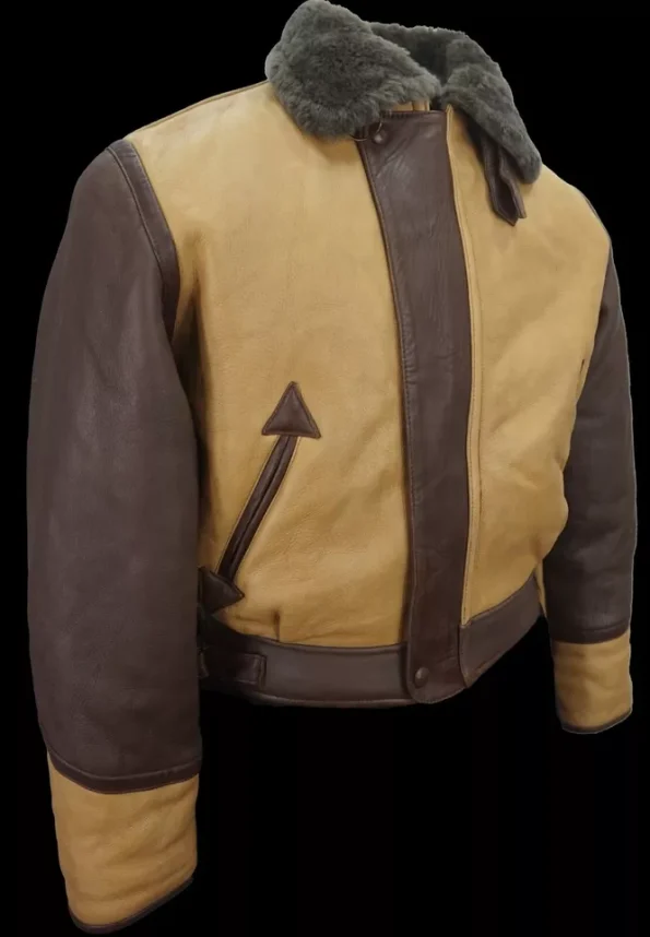 B-3 Leather Sheepskin Shearling Flying Pilot Jacket