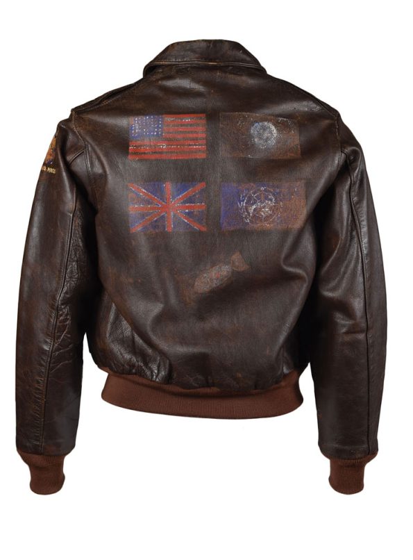 Bombardment Squadron A-2 Brown Leather Flight Jacket.