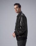 Men’s Bomber Jacket Air Force A-2 Black Leather Flight Jacket
