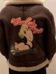 Brooklyn’s Angel Sheepskin Leather B-3 Brown Bomber Jacket
