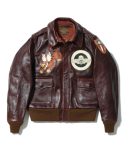 Burma Bridge Busters A-2 Brown Leather Bomber Jacket