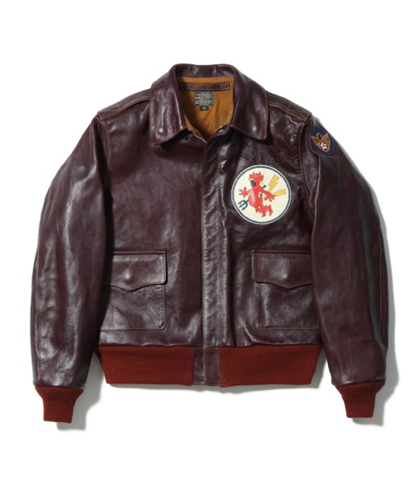 Buzz Rickson Sleepy Time Gol A-2 Brown Leather Jacket.