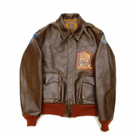 Buzz Rickson's Dead Engine Kids A-2 Brown Leather Jacket