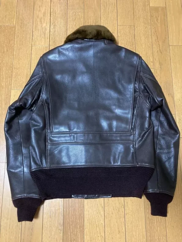 Buzz Rickson's Peanuts G-1 Black Leather Flight Jacket.