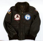 Commander Carrier Division Four G-1 Black Leather Flight Jacket