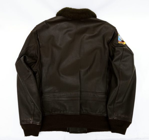 Commander Carrier Division Four G-1 Black Leather Flight Jacket.