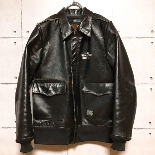 Cootie A-2 Horsehide Black Leather Blouson Jacket