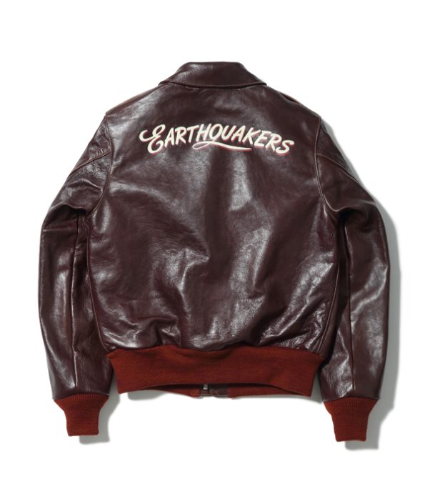 Earthquakers Buzz Rickson Brown Leather Jacket.