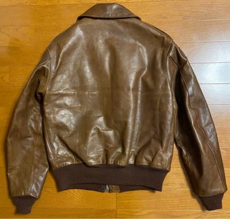 Eastman A-2 Brown Leather Flight Jacket.