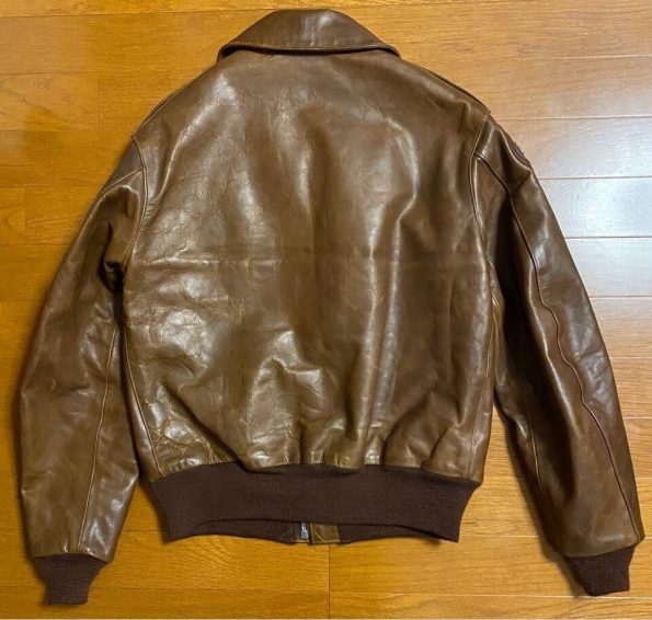 Eastman A-2 Brown Leather Flight Jacket.