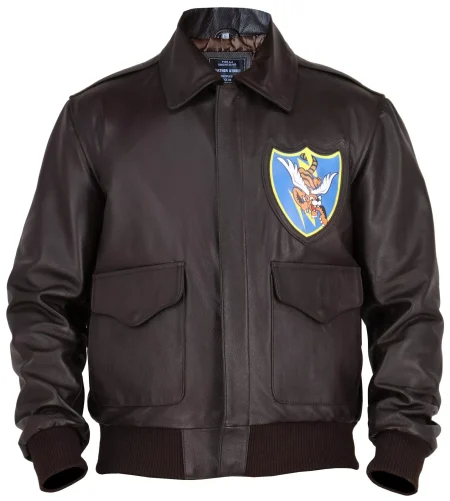 Flying Tiger WWII A-2 Aviator Dark Brown Leather Jacket