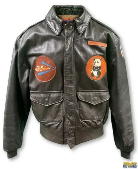 Flying Tigers Mission Goatskin A-2 Black Leather Jacket