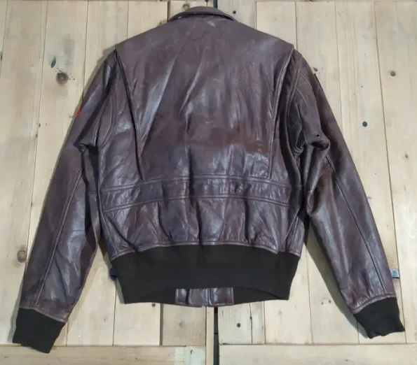 Freedom Stinson Beach Leather Type G-1 USN Full Patch Jacket.
