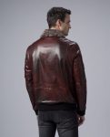 G-1 Aviator Brown Leather Bomber Jacket Fur Collar