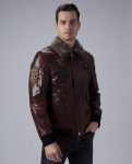 G-1 Aviator Brown Leather Bomber Jacket Fur Collar