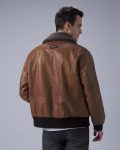 G-1 Aviator Brown Leather Jacket Removable Fur Collar