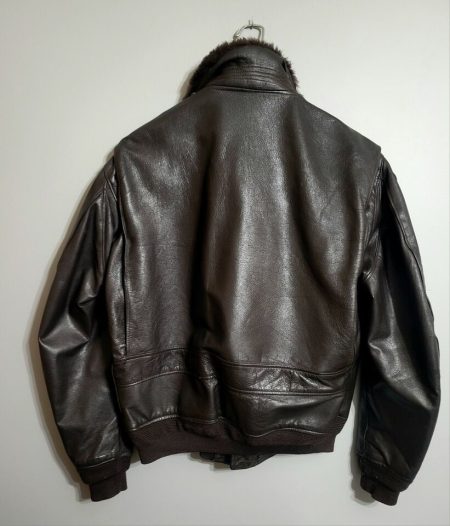 G-1 Black Leather Flight Bomber Jacket.