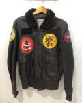 G-1 USN Bomber Black Goatskin Leather Jacket