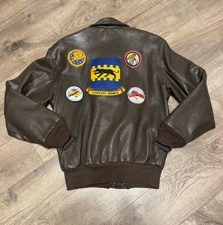 Gorgeous Tuskegee Airmen A-2 Bomber Brown Leather Jacket.