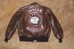 Indian Motorcycles Personlized A-2 Black Leather Jacket
