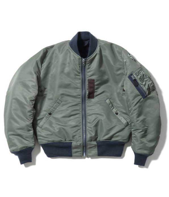 Intermediate Ma-1 Grey And Navy Blue Reversible Flight Jacket