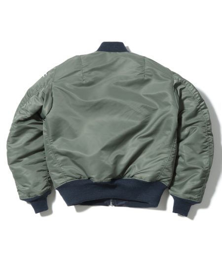 Intermediate Ma-1 Grey And Navy Blue Reversible Flight Jacket.