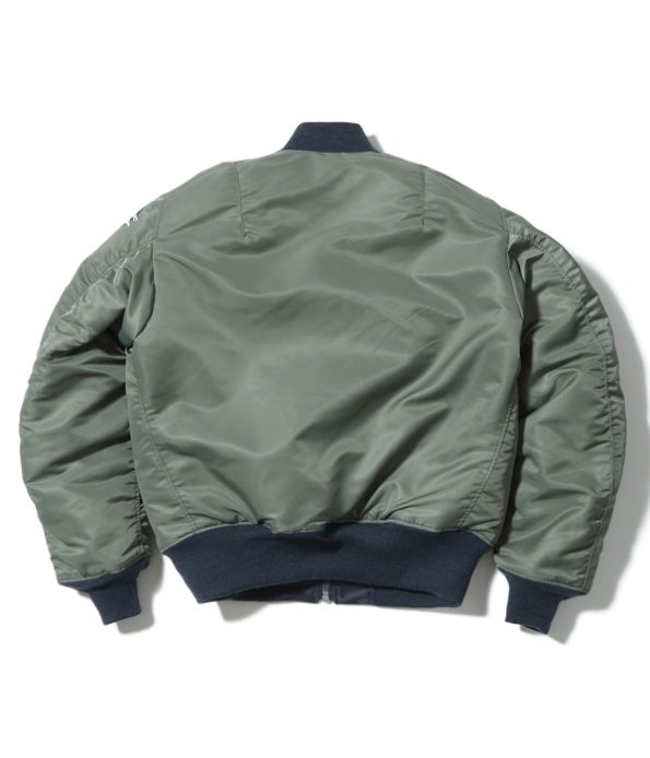 Intermediate Ma-1 Grey And Navy Blue Reversible Flight Jacket.