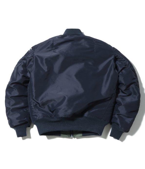 Intermediate Ma-1 Grey And Navy Blue Reversible Jacket.